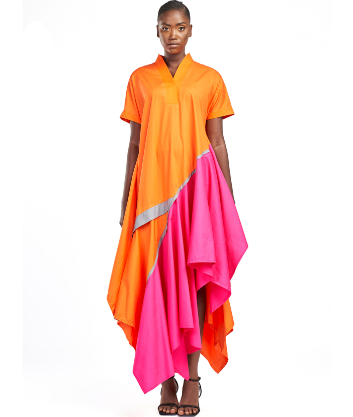 ROBE COTON ORANGE
