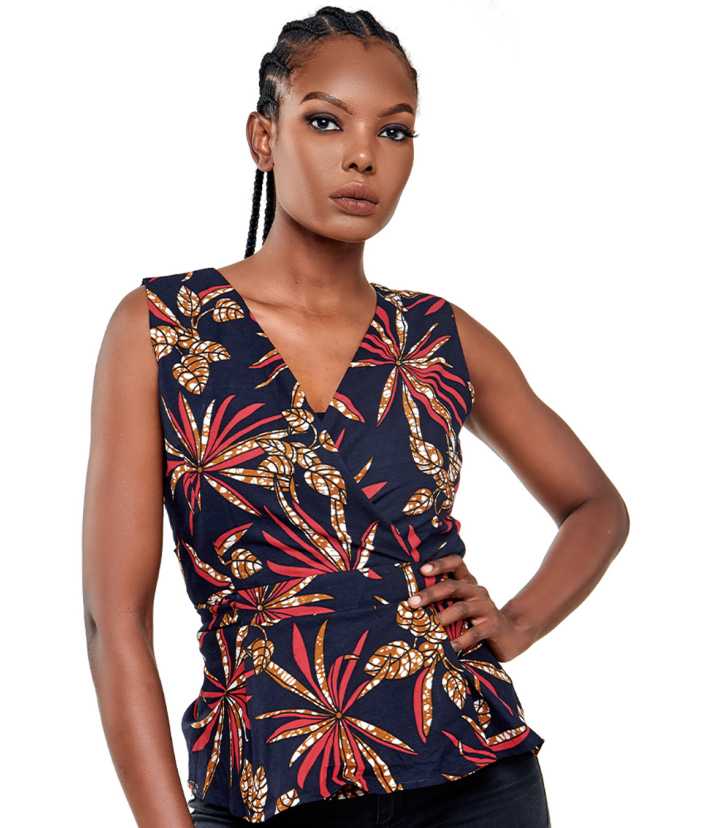 Classic Sleeveless Wrap Top