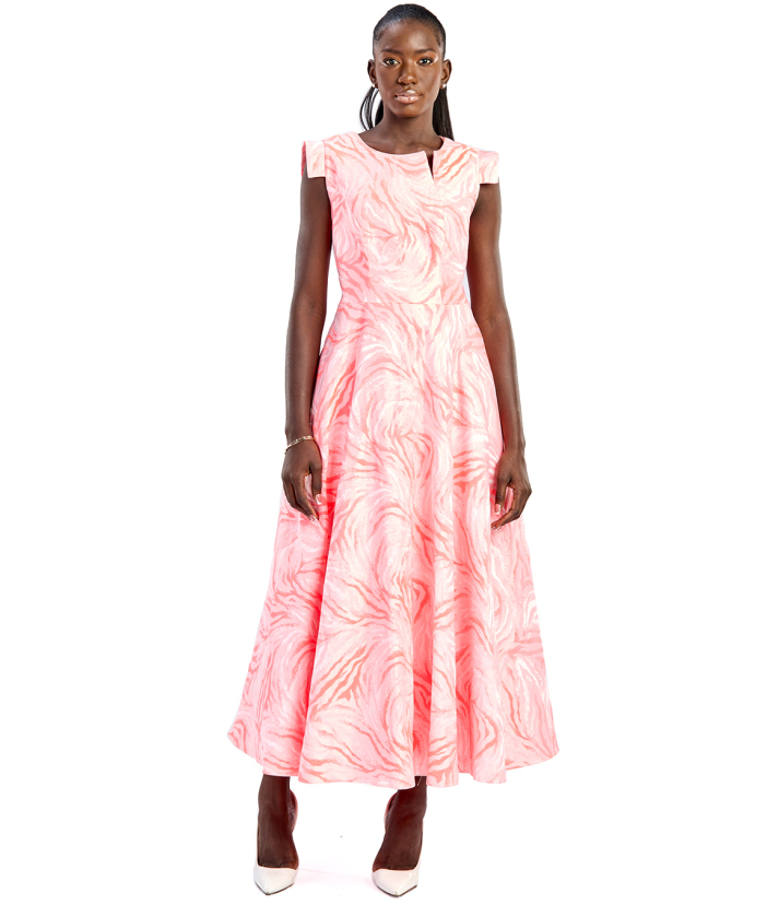 The pink brocade dress 