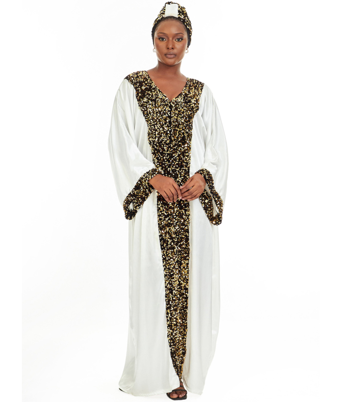 Oyin Luxe Kaftan Dress with Turban