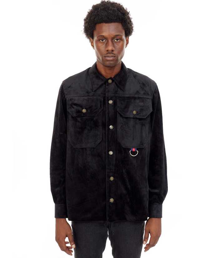 VELVET LONGSLEEVE SHIRT JACKET 