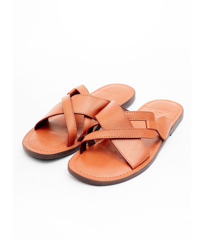 Jerry Slides in Tan Brown