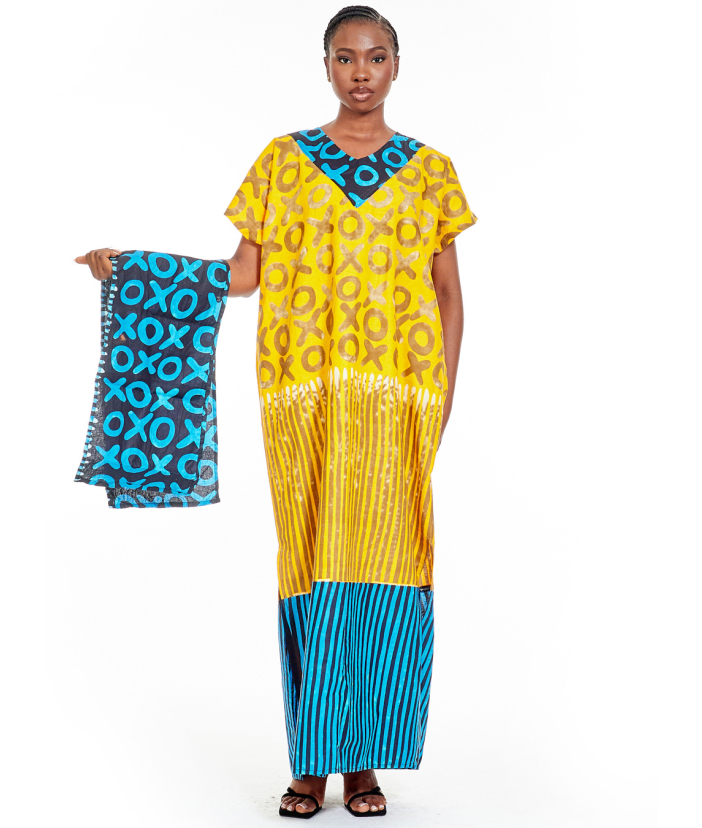 Obioma Long Ankara Dress