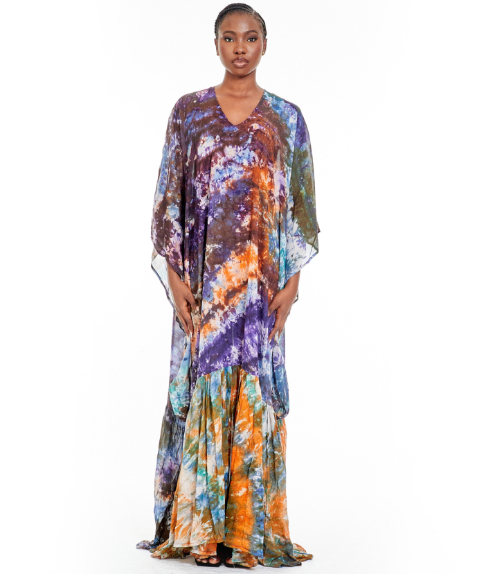 ⁠Looks-Like-Art Marble Tiered Kaftan