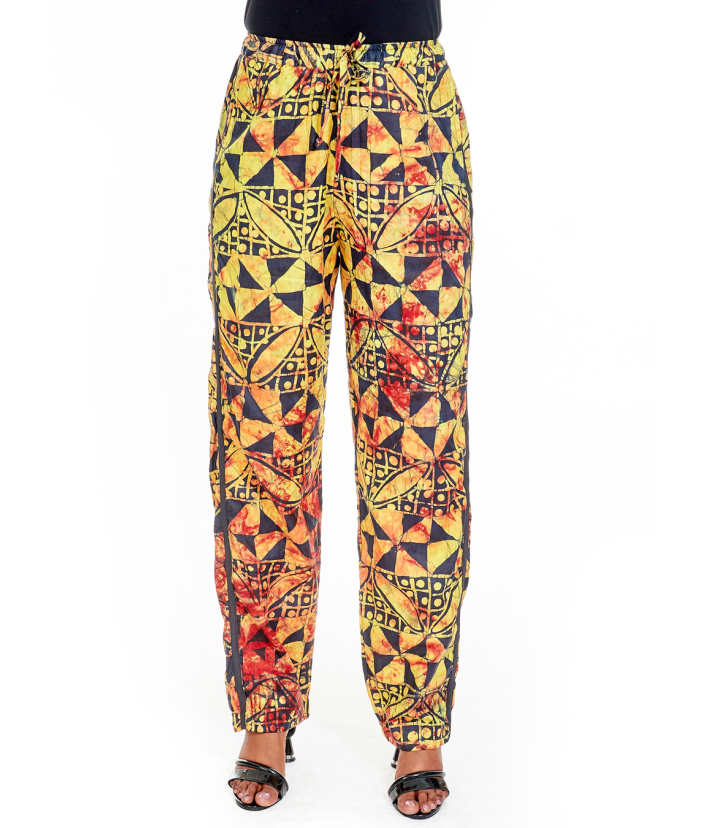 Hand Stenciled Beleke Pint Trousers 