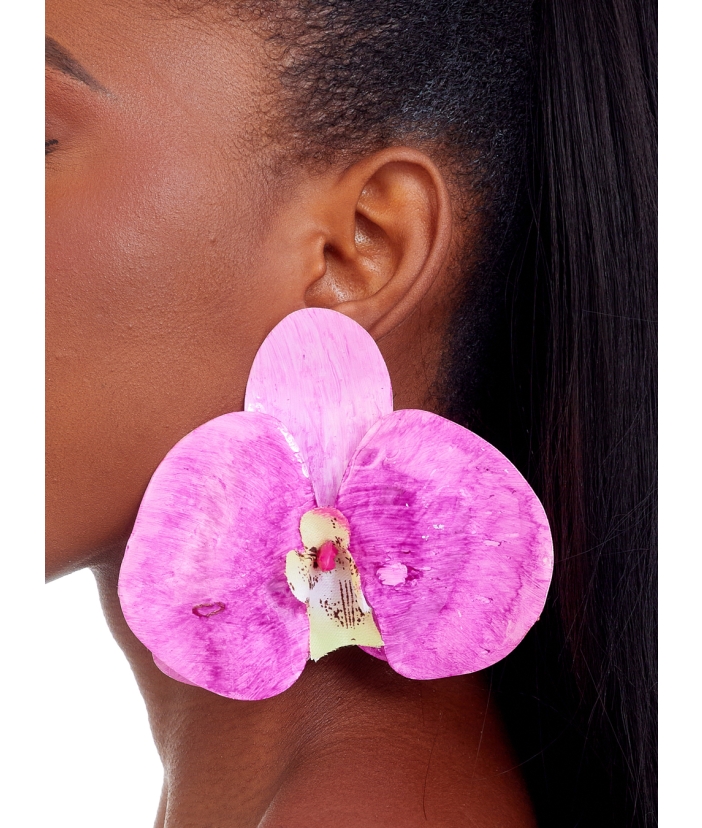 Handmade Maxi Orchid Earrings