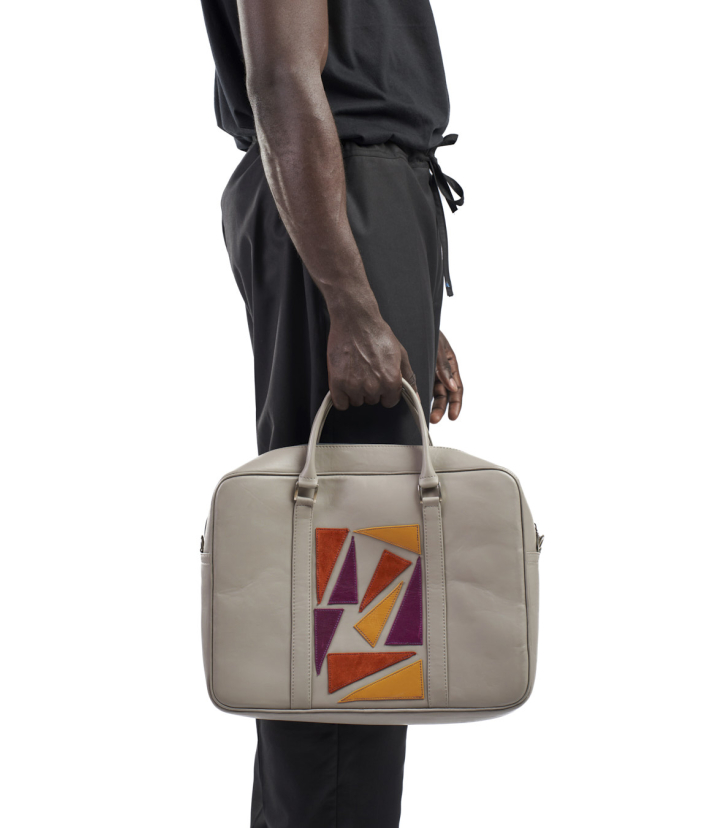 Cartable gris multicolore 