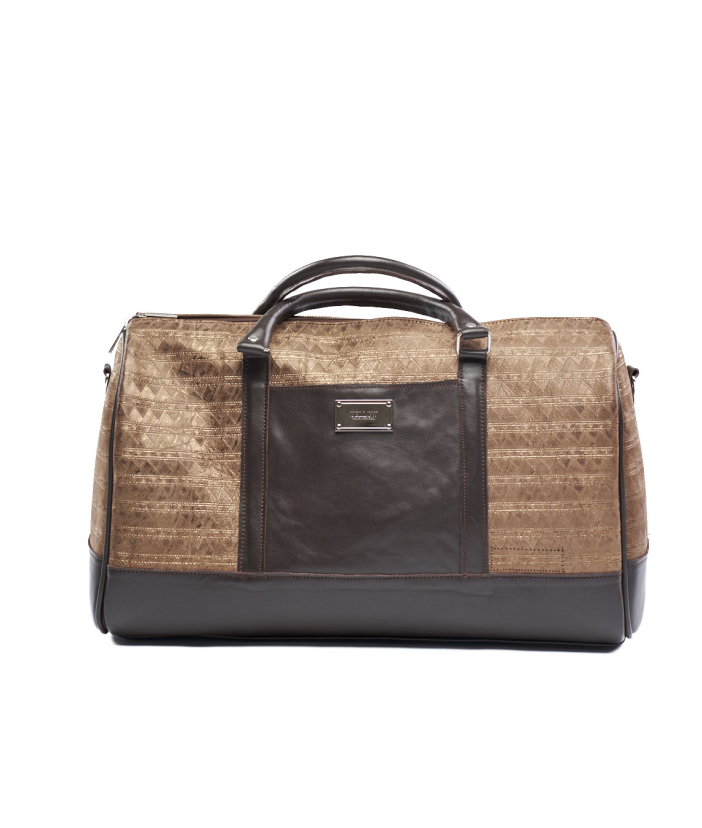 The travel bag marron motif Égyptien 