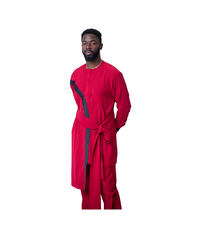 Tunique à ceinture asymétrique