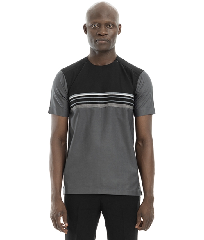 Black and grey mens African shirt