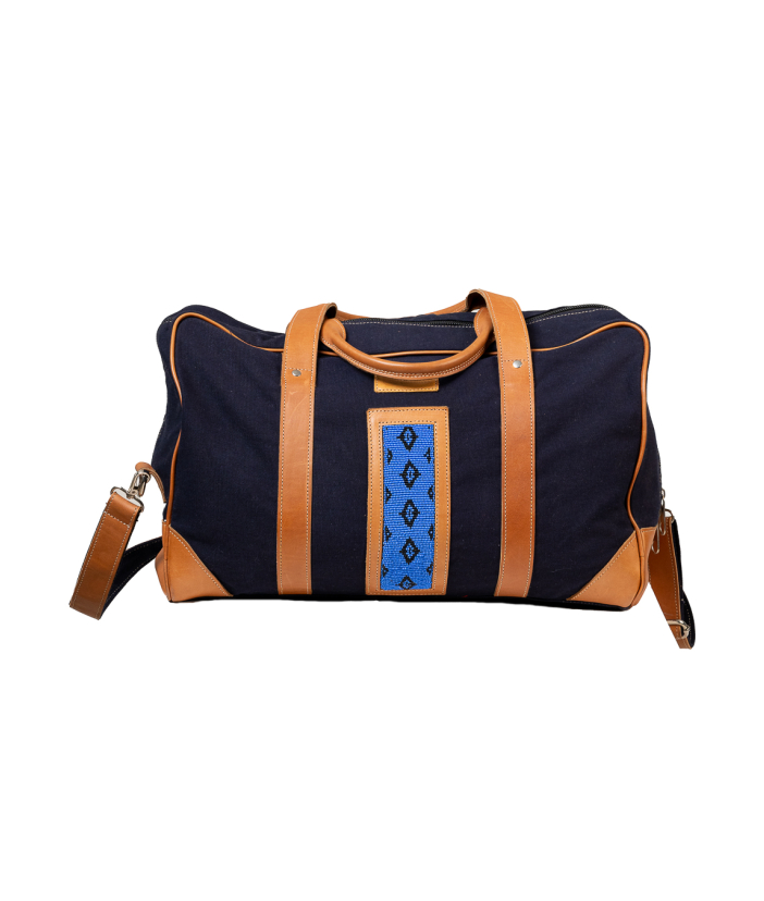 Canvas Beaded Travel Bag