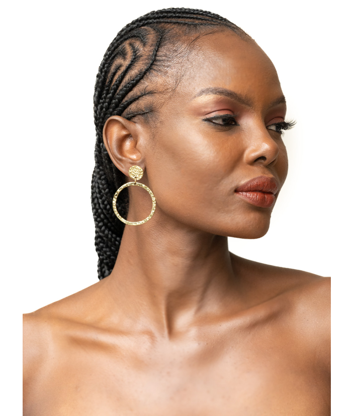 Circle Disc Earrings