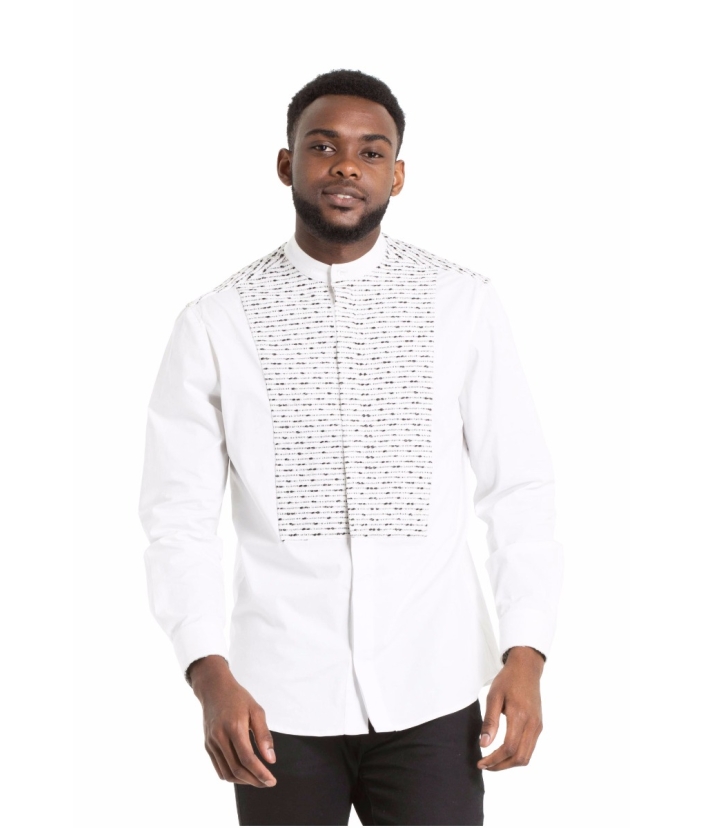 Shujaa White Shield Shirt