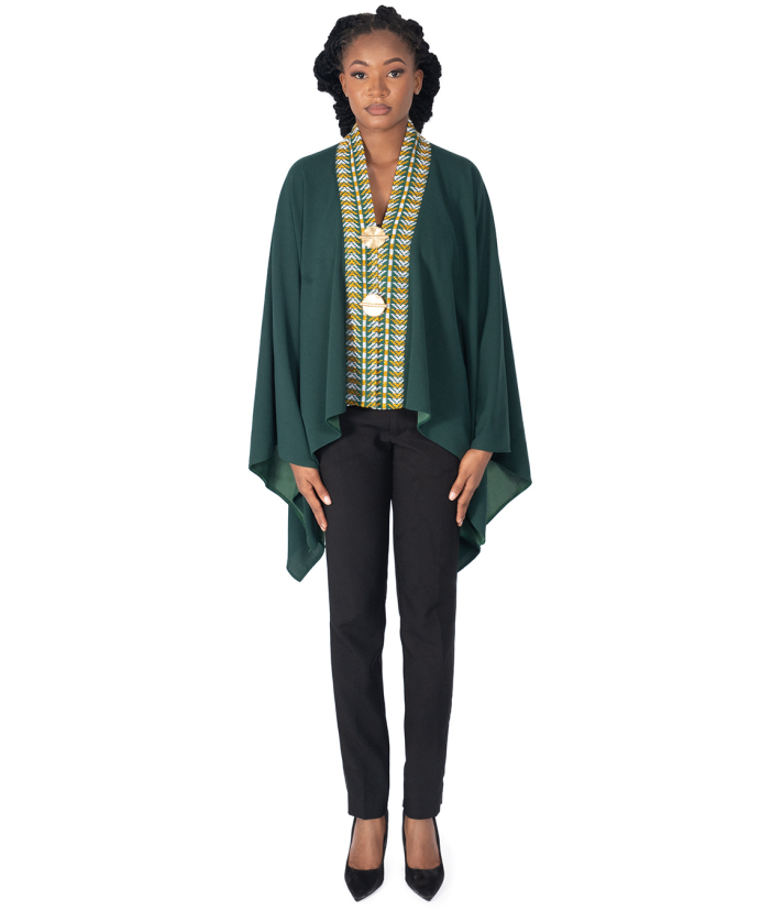 Ethnic poncho: ORIGIN Emerald green