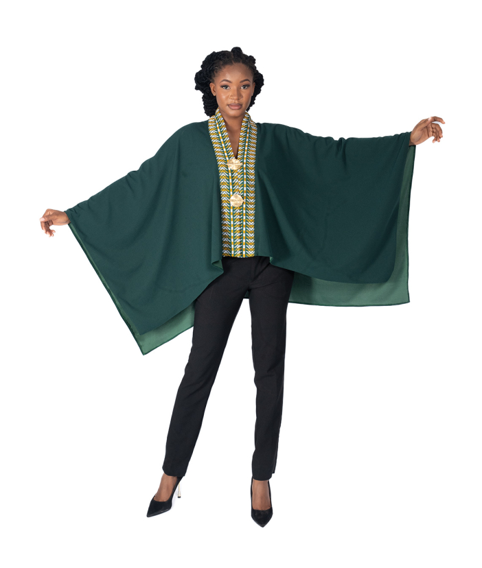 Ethnic poncho: ORIGIN Emerald green