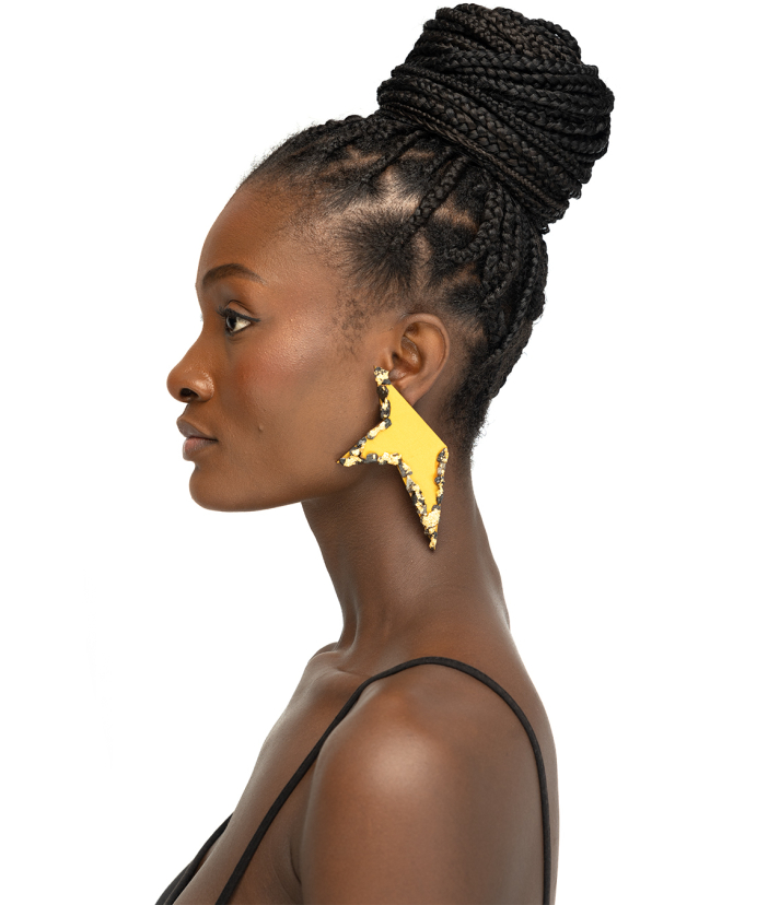 Ghana Star Earrings Gold