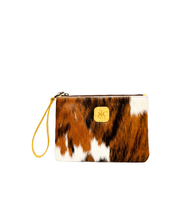 Gin Cowhide Wristlet