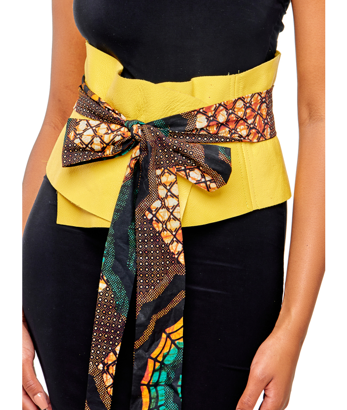 Yellow Leather Belt