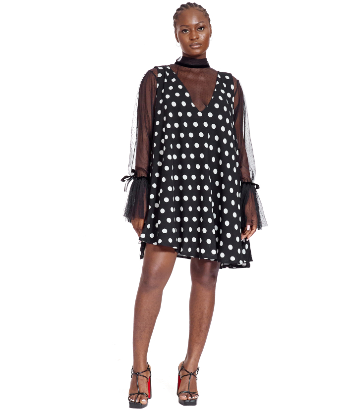 Pinafore Polkadot Dress