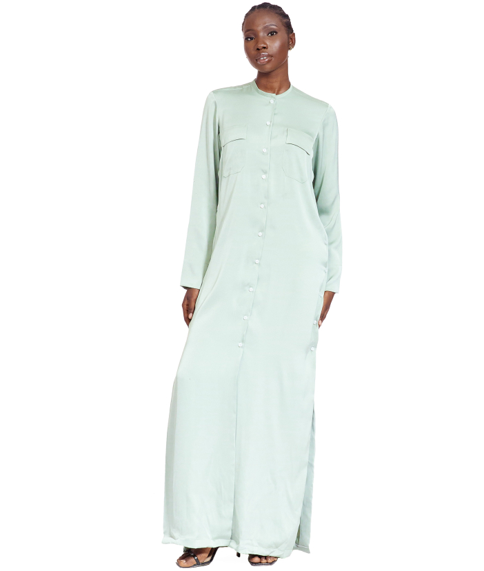Silk Shirt Dress