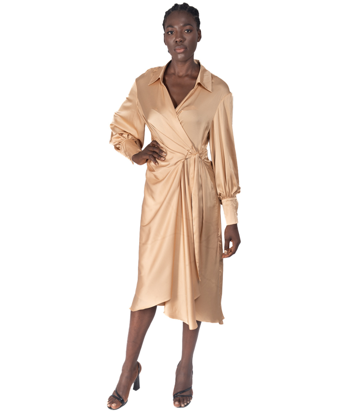 Myra golden dress