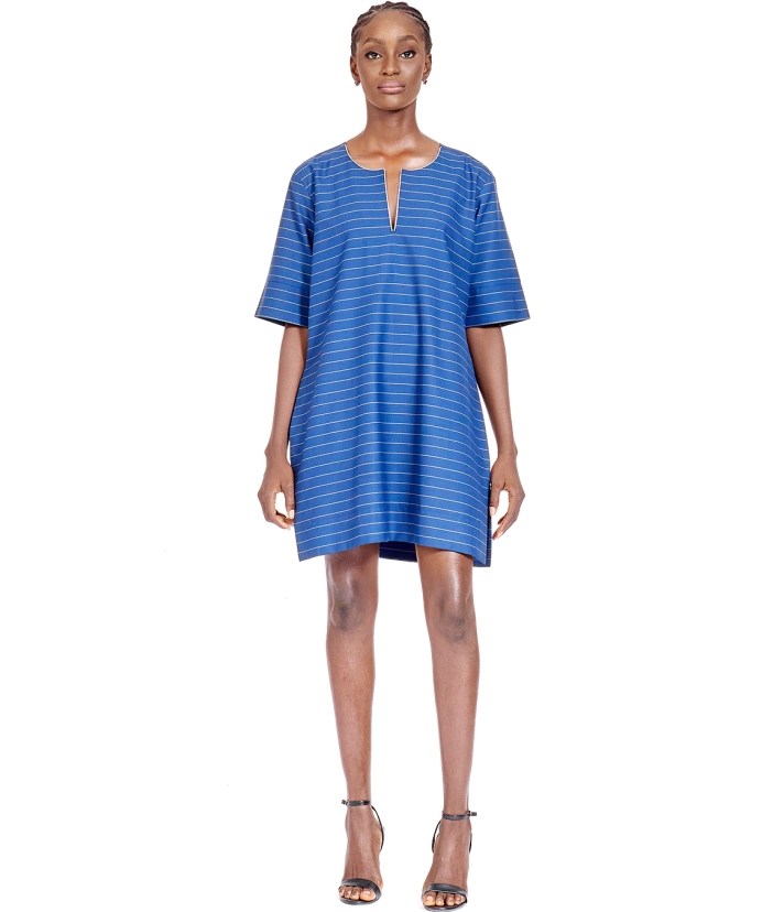 Blue Striped Dress