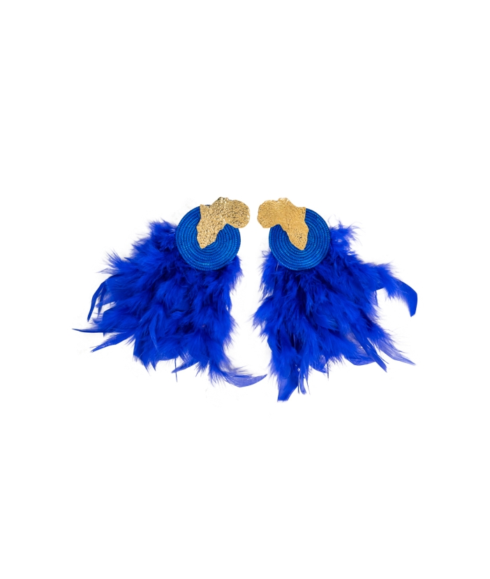 Royal Blue Africa Earrings