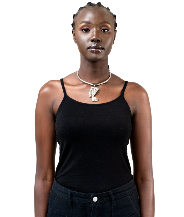 Silver Cast Nerfertiti Necklace