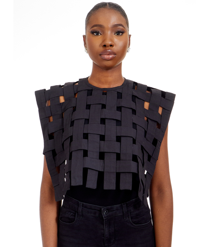 SQUARE WOVEN TOP
