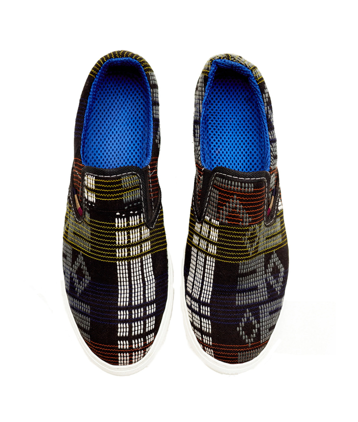 TESFA BLACK SLIP ON SNEAKERS