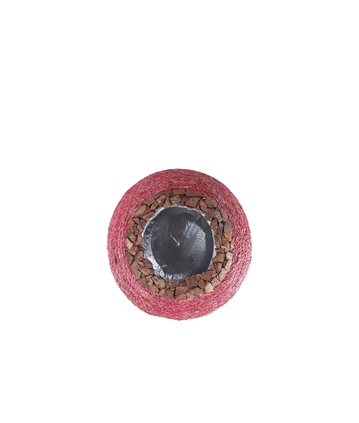 Woven Coconut Shell Vase