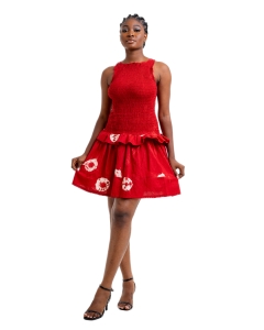 Red Print Dress