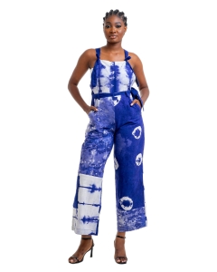 Mixed Print Dungarees