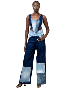 Denim two-piece set