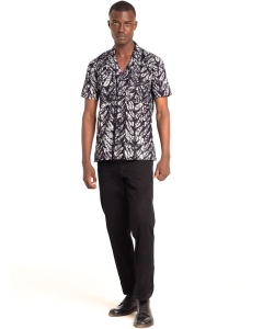 Purple White Flower Batik Shirt